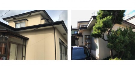 秋田市手形K様邸の屋根塗装、秋田市泉A様邸の補修工事がスタートしました