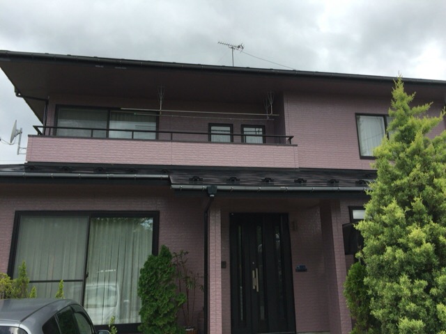 秋田市泉K様邸（外壁塗装色：オーダー色　H０５−５０D）