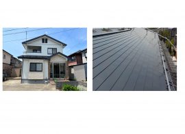 秋田市牛島T様邸　外壁塗装・屋根塗装　完工しました