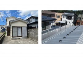 秋田市保戸野A様邸外壁塗装・屋根葺き替え工事　完工しました