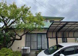 秋田市飯島A様邸の屋根塗装が着工しました